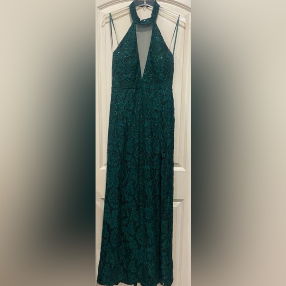 Hunter Green sequins dress/Gown.